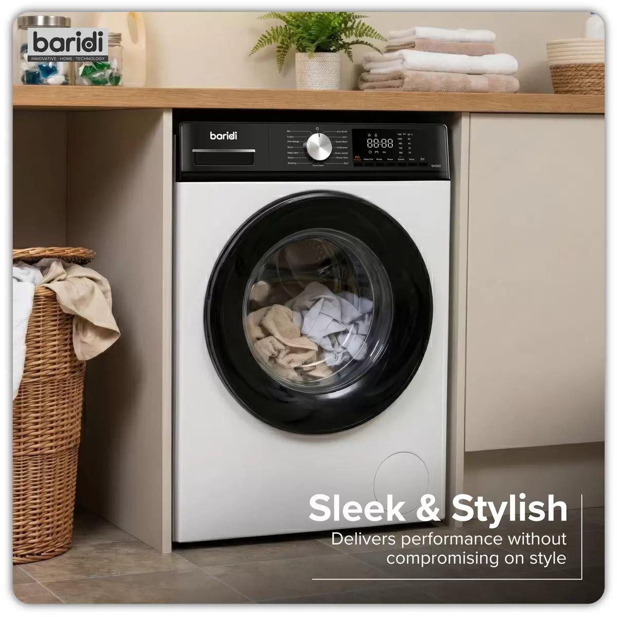 Sealey DH262 8kg Washing Machine, Front Loading 1400rpm White 240V