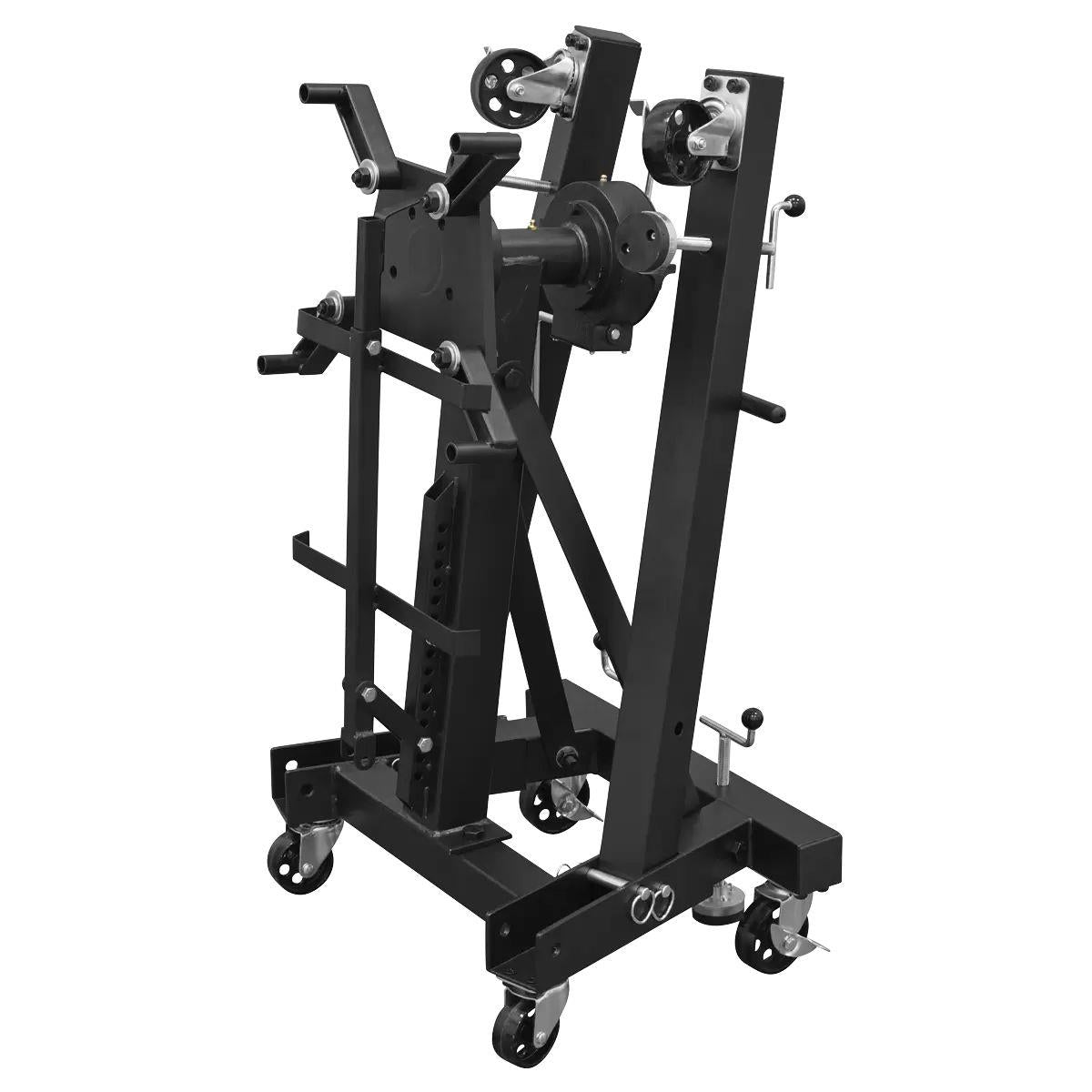 Sealey ES680DS Viking Folding 360º Rotating Engine Stand with Geared Handle & Drain Pan