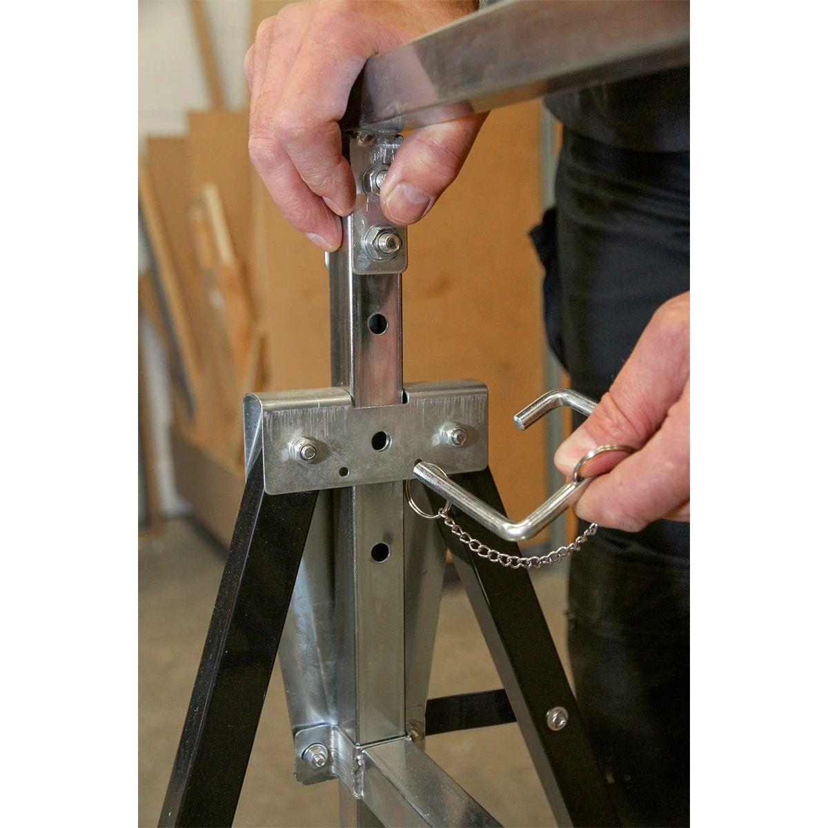 Sealey FDT32 Fold Down Telescopic Trestle 200kg Capacity Pair