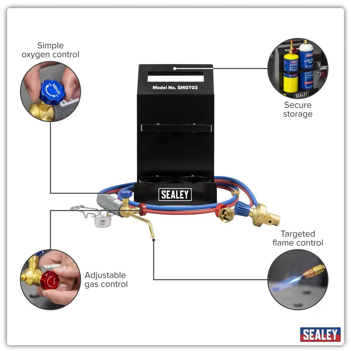 Sealey SMGT03 MAPP Gas & Oxygen Brazing Kit