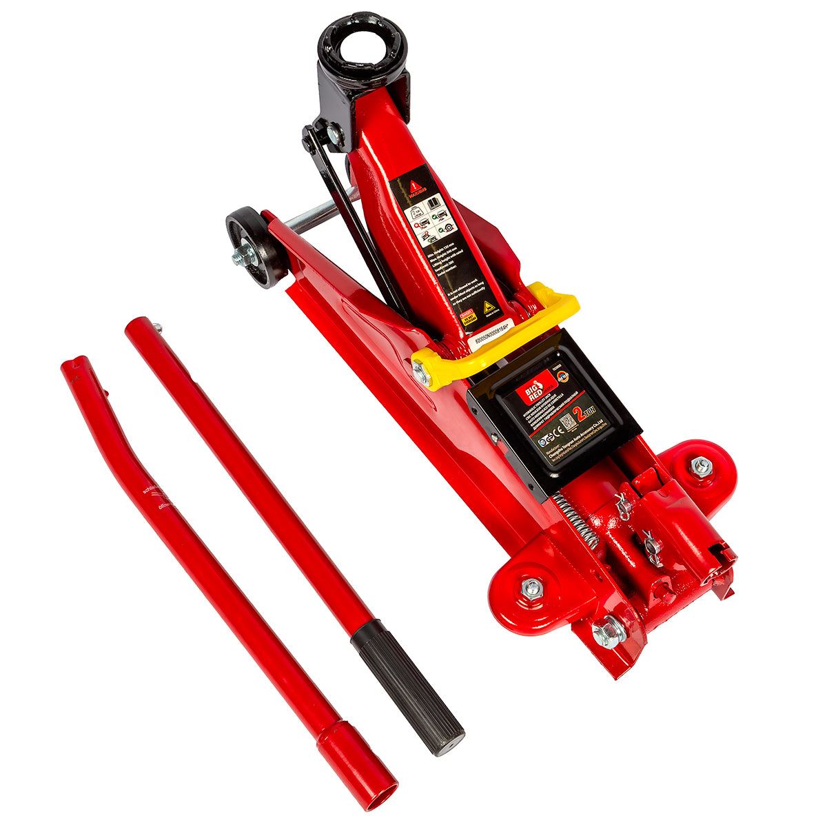Big Red Torin 2-Ton Hydraulic Jack Low Profile Lifting Range 135-340mm with Case