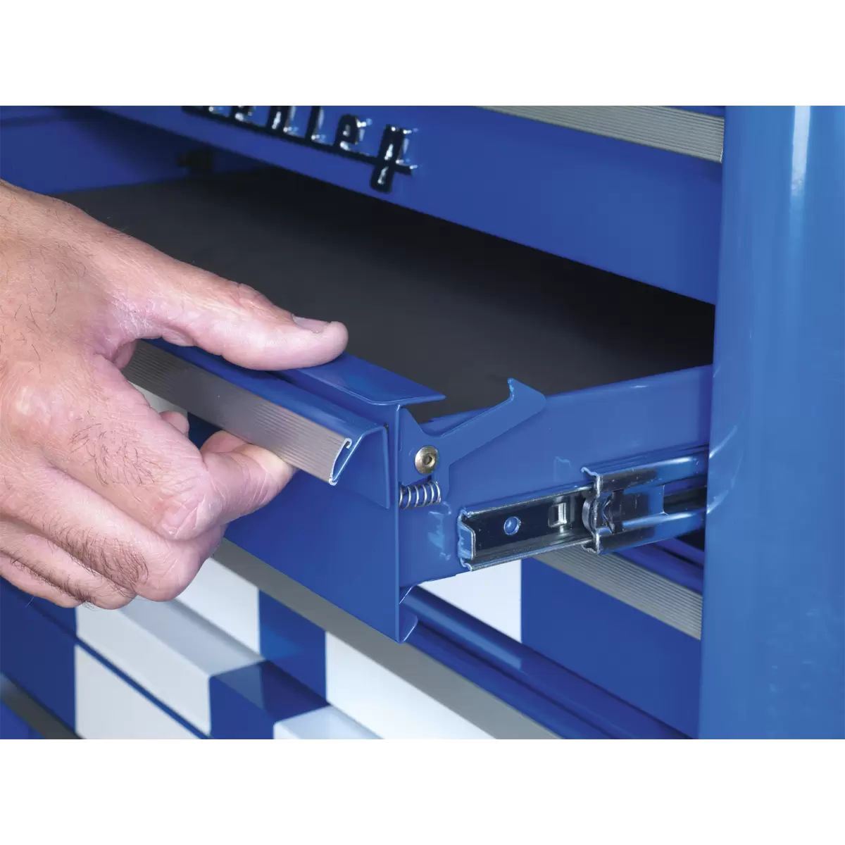 Sealey AP41COMBOBWS 10 Drawer Retro Style Wide Topchest & Rollcab Combination Blue/White Stripes