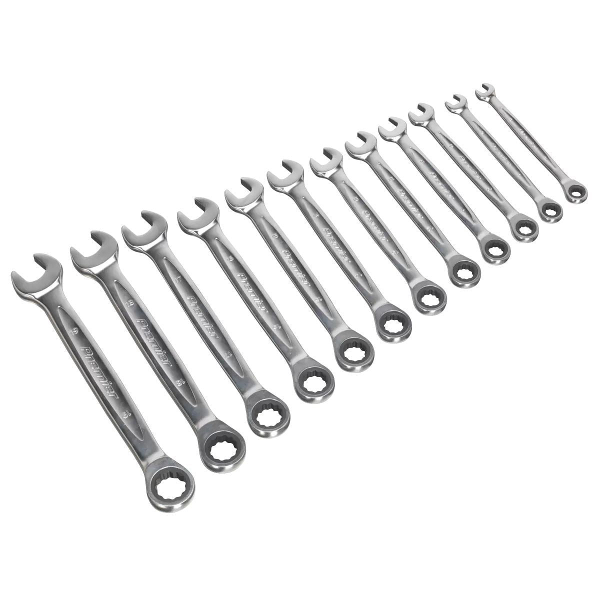 Sealey AK63922 Metric Ratchet Combination Spanner Set 12 Piece