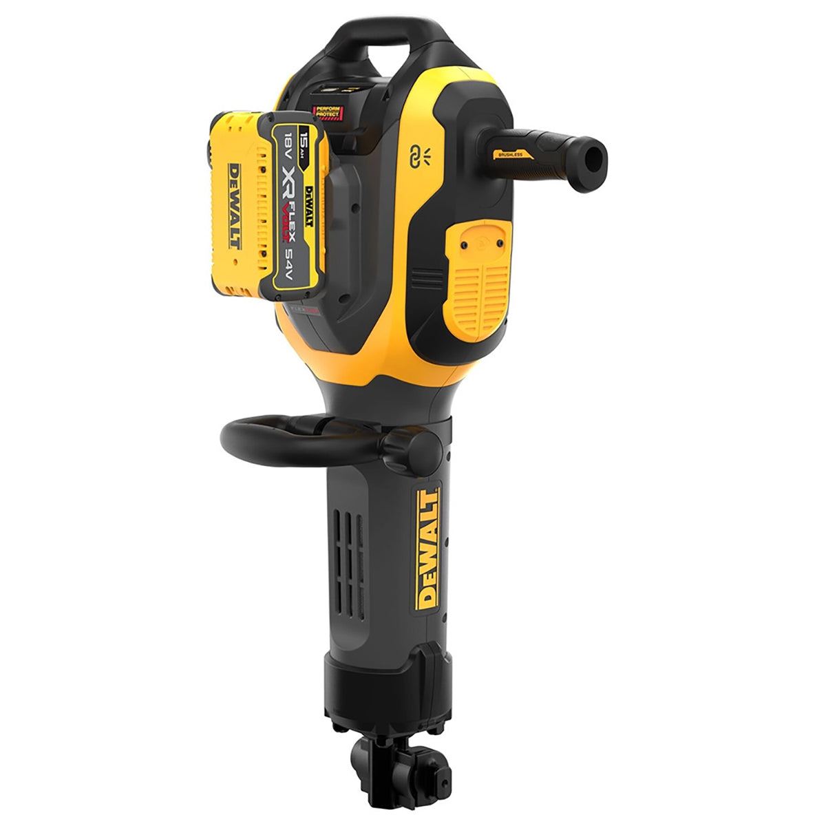 Dewalt DCH966Z2-GB 54V XR Flexvolt Brushless 28mm HEX Demolition Hammer with 2 x 5.0Ah Batteries & Charger