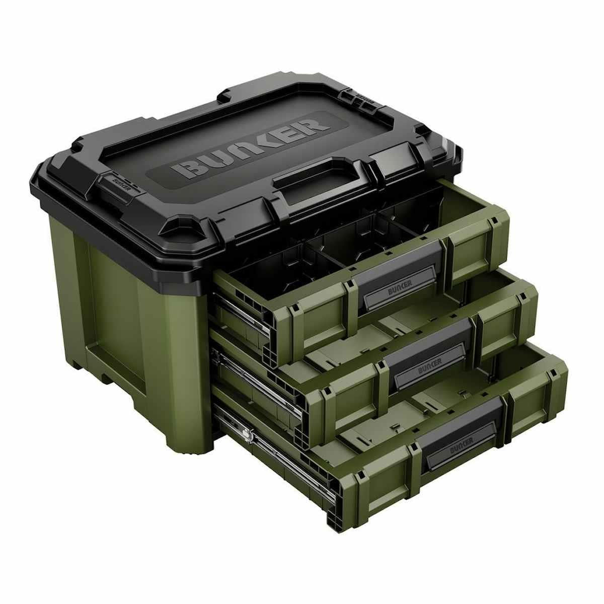 BUNKER B600-3DTB Load-Up 570mm Stacking Tool Box 3 Drawer Heavy Duty Storage 29441