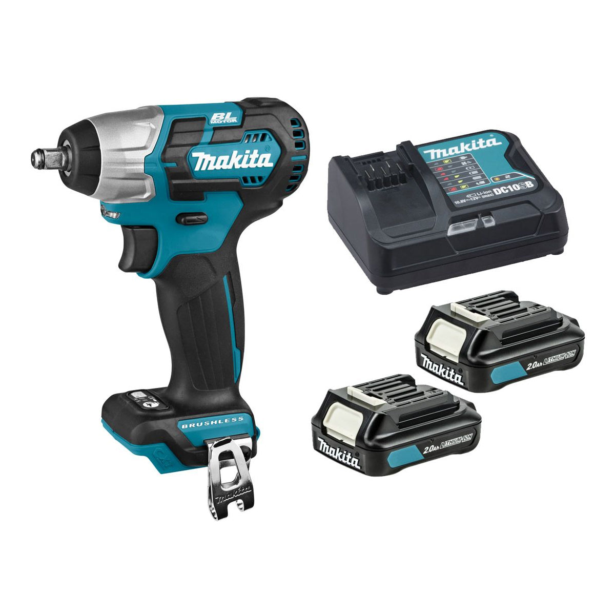 Makita TW160DSAJ 12V max CXT Impact Wrench With 2 x 2.0Ah Batteries, Charger & Case