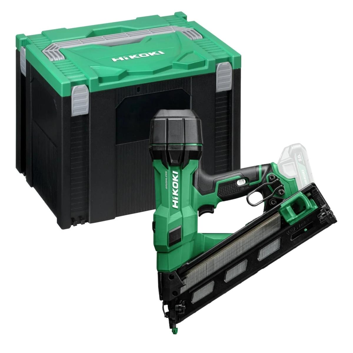 HiKOKI NT1865DAAW9Z 18V 15G Angled Finishing Nailer With 1 x 5.0Ah Battery Charger & Case