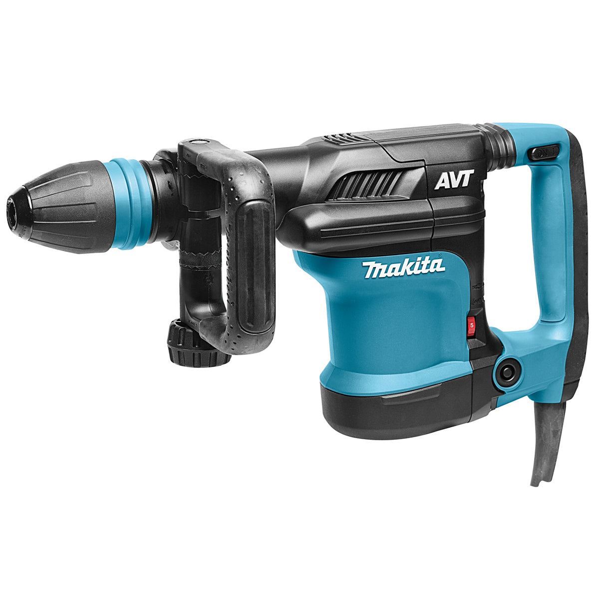 Makita HM0871C/2 SDS-MAX AVT Demolition Hammer 240V With 4 Piece Chisel Set