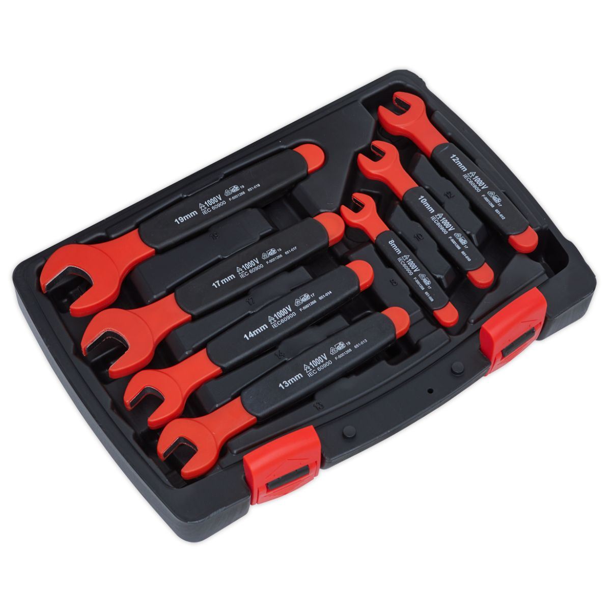 Sealey AK63171 Insulated Open-End Spanner Set 7pc VDE Approved