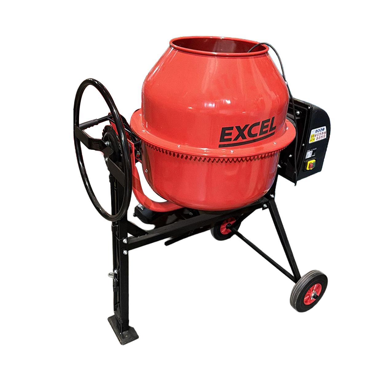 Excel 180L Portable Cement Concrete Mixer 240V/800W with Wheels Item Condition Box Opened Never Used - Collection Only