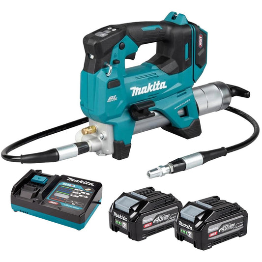 Makita GP001GZ 40V Max XGT Grease Gun with 2 x 4.0Ah Battery & Charger