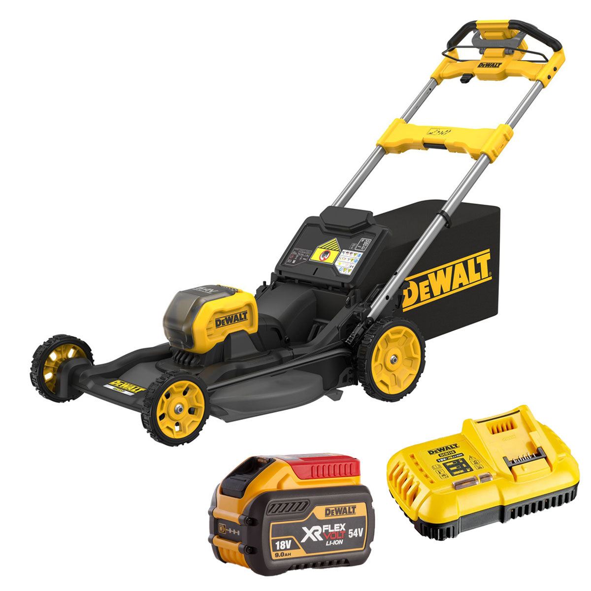 Dewalt DCMWP500N-XJ 54V XR Flexvolt Brushless Lawn Mower with 1 x 9.0Ah Battery & Charger
