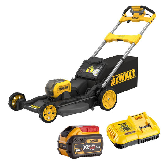 Dewalt DCMWP500N-XJ 54V XR Flexvolt Brushless Lawn Mower with 1 x 9.0Ah Battery & Charger