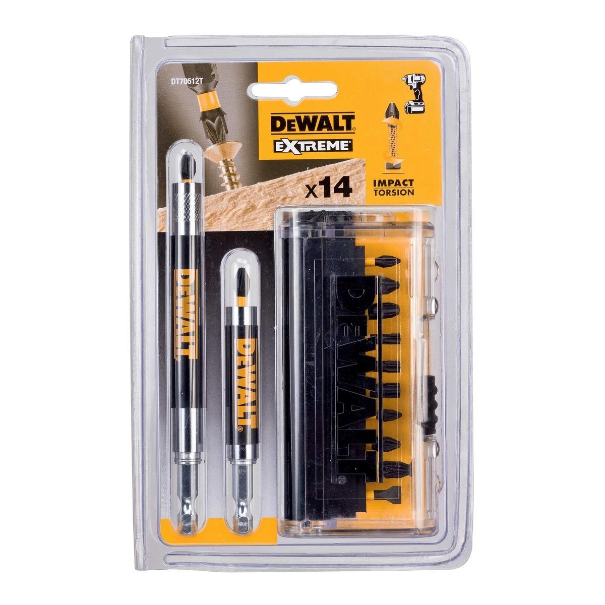 Dewalt DT70512T-QZ 14 Piece Extreme Impact Screwdriver Bit Set with Case