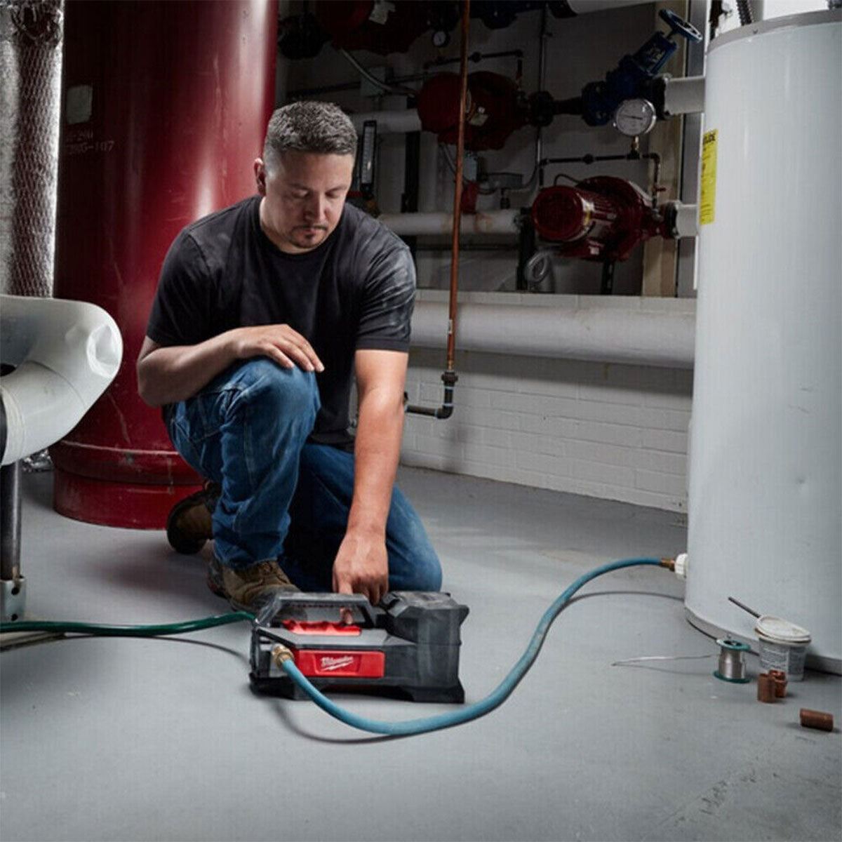 Milwaukee M18BTP-0 18V Compact Transfer Pump with 1 x 5.0Ah Battery & Charger