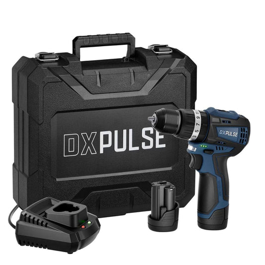 Draper DXCD2ABC DXPULSE 12V Combi Drill Kit With 2 x 2.0Ah Batteries & 1 x Charger 27879