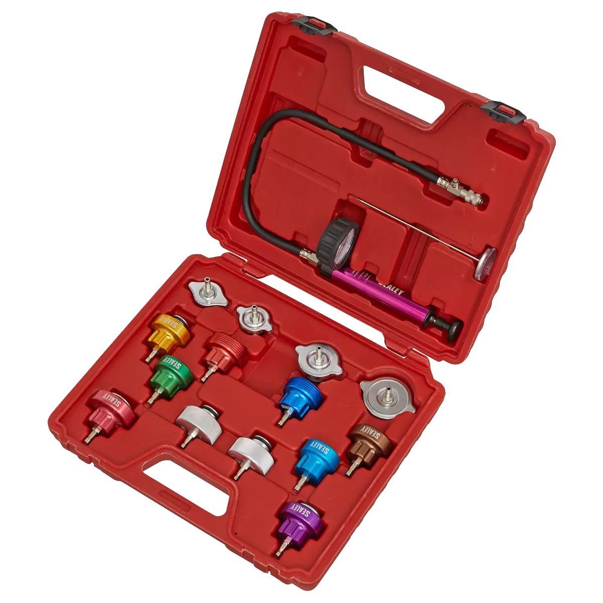 Sealey VS006 Cooling System Pressure Test Kit 16 Piece