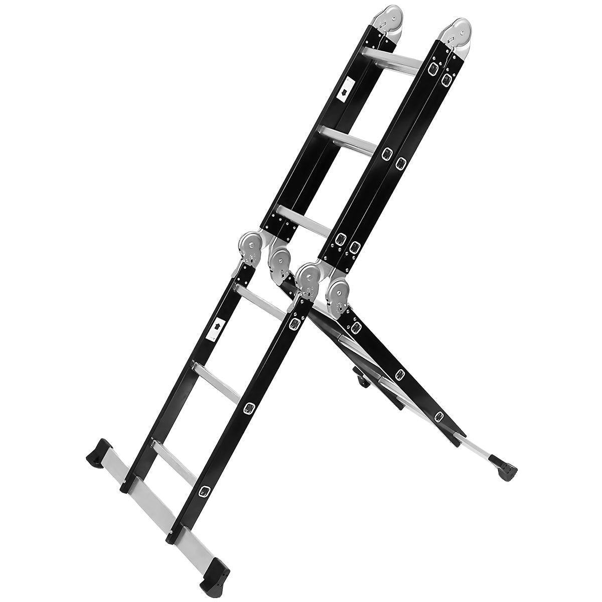 Excel 12 Tread Steel Multi-Purpose Combination Ladder with Platform Item Condition Used