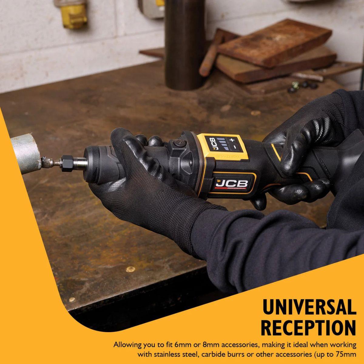 JCB-18PFAG-125 18V Brushless Flat Head Angle Grinder 125mm with Paddle Switch Body Only