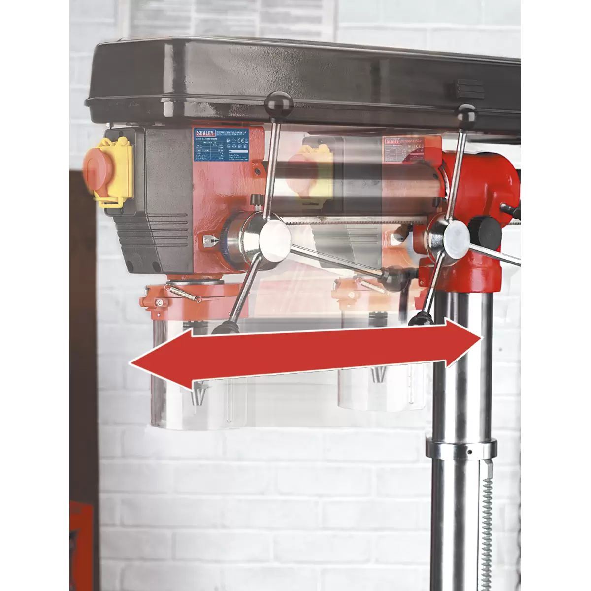 Sealey GDM1630FR Radial Pillar Drill Floor 5-Speed 1630mm Height 550W/230V