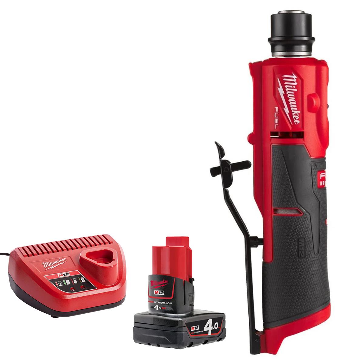 Milwaukee M12FTB-0 12V Brushless Low Speed Tyre Buffer With 1 x 4.0Ah Battery & Charger