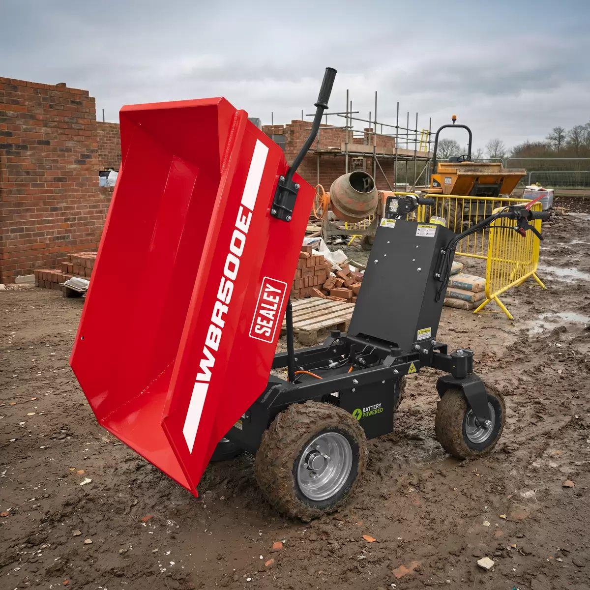 Sealey WBR500E 48V Electric Mini Dumper Weight Capacity 500kg & Bucket Capacity 236L