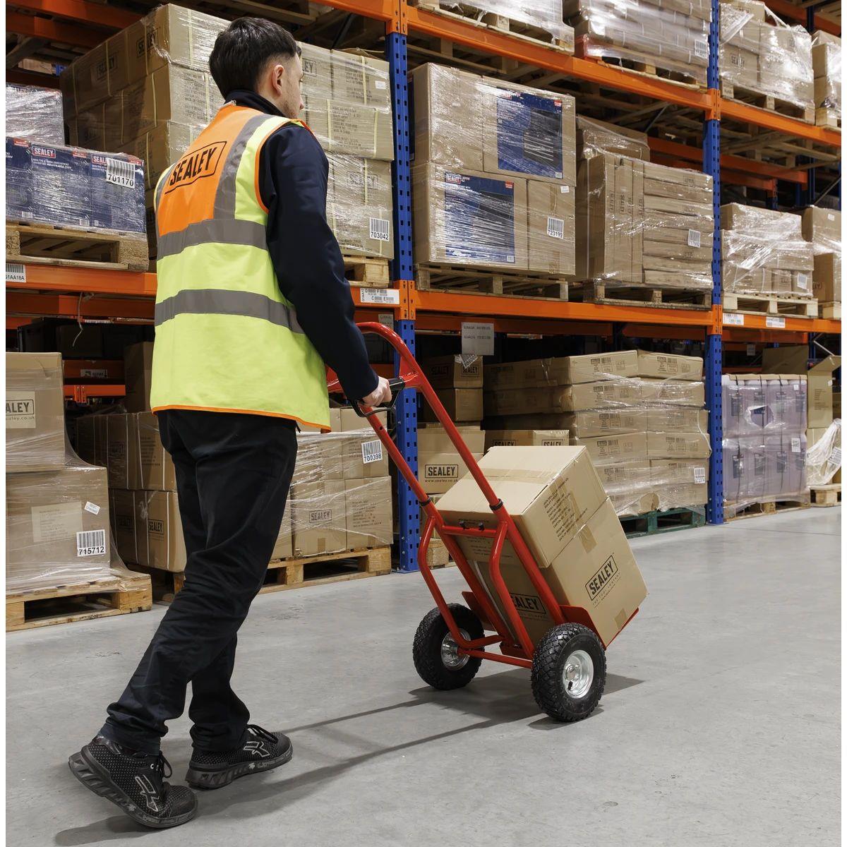Sealey CST801 200kg Folding Sack Truck with Pneumatic Tyres