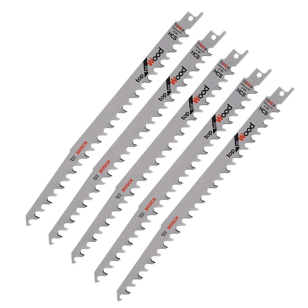 Bosch S1542K Reciprocating Sabre Saw Blades Pack of 5 - 2608650682