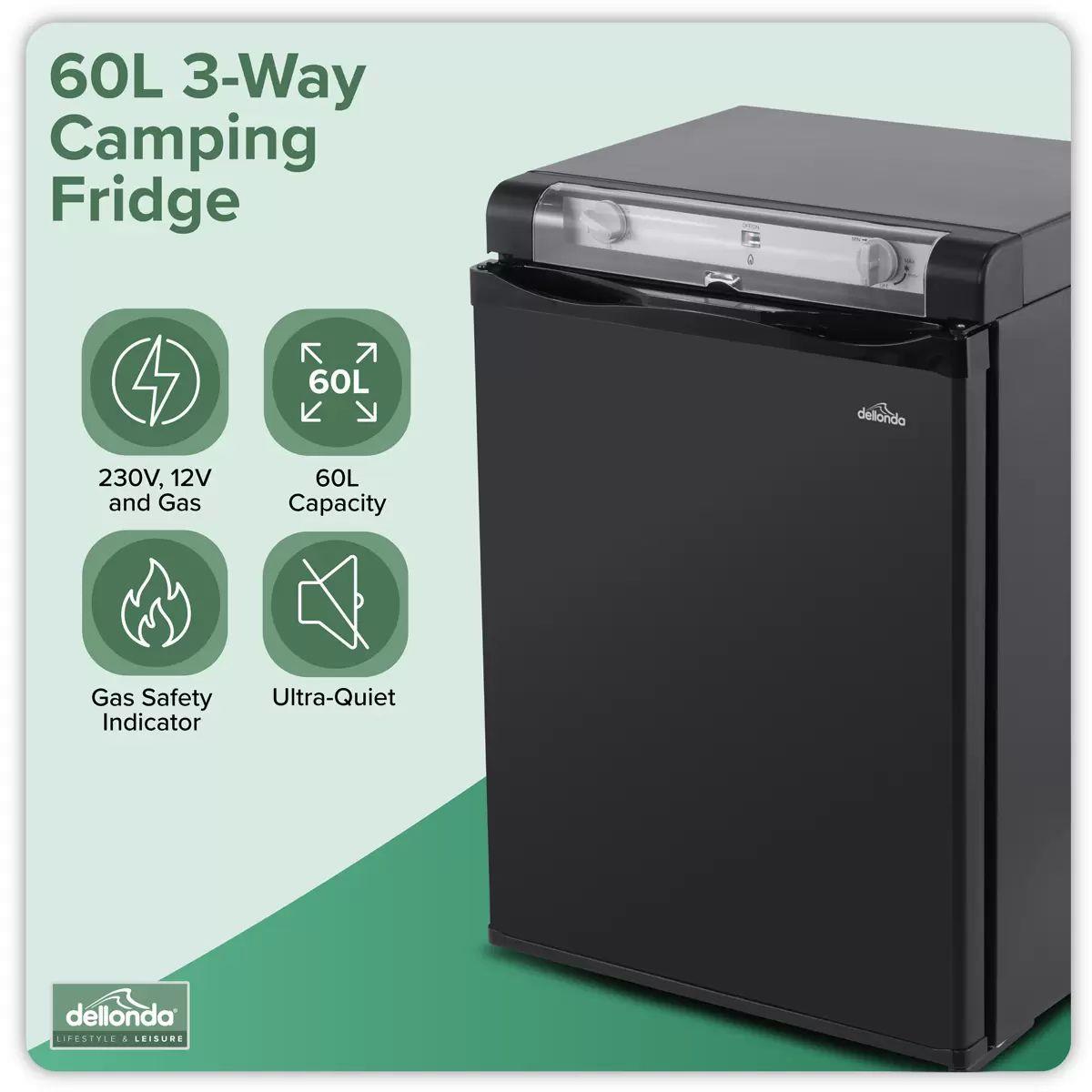 Sealey DL159 Dellonda 3-Way Fridge 60L AC 220/240V