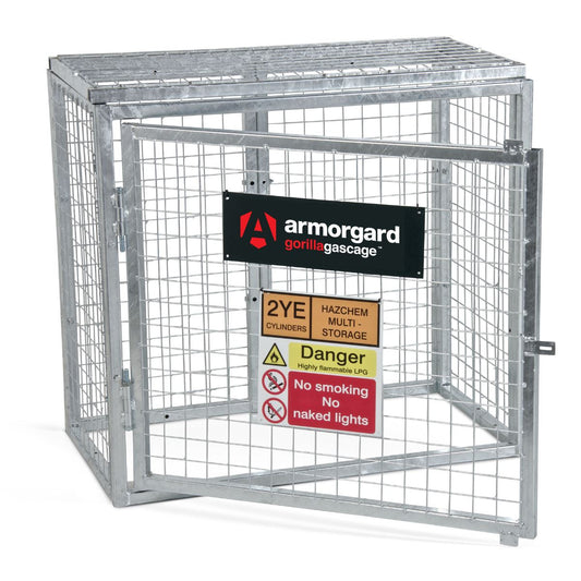 Armorgard GGC1 Gorilla Gas Cage 1012mm x 563mm x 931mm Heavy-Duty Compact Secure Storage for Gas Cylinders
