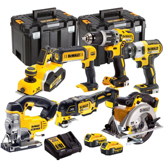 Dewalt DCK665P3T1 18V 7 Piece Power Tool Kit with 2 x 5.0Ah Batteries