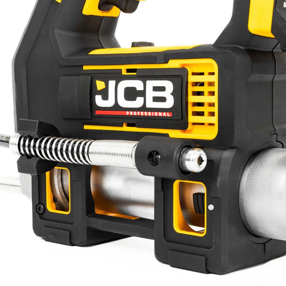JCB-18PKIT-5 Pro 18V Impact Wrench & Grease Gun With 2 x 5.0Ah Batteries & 4.5A Fast Charger In Soft Tool Bag