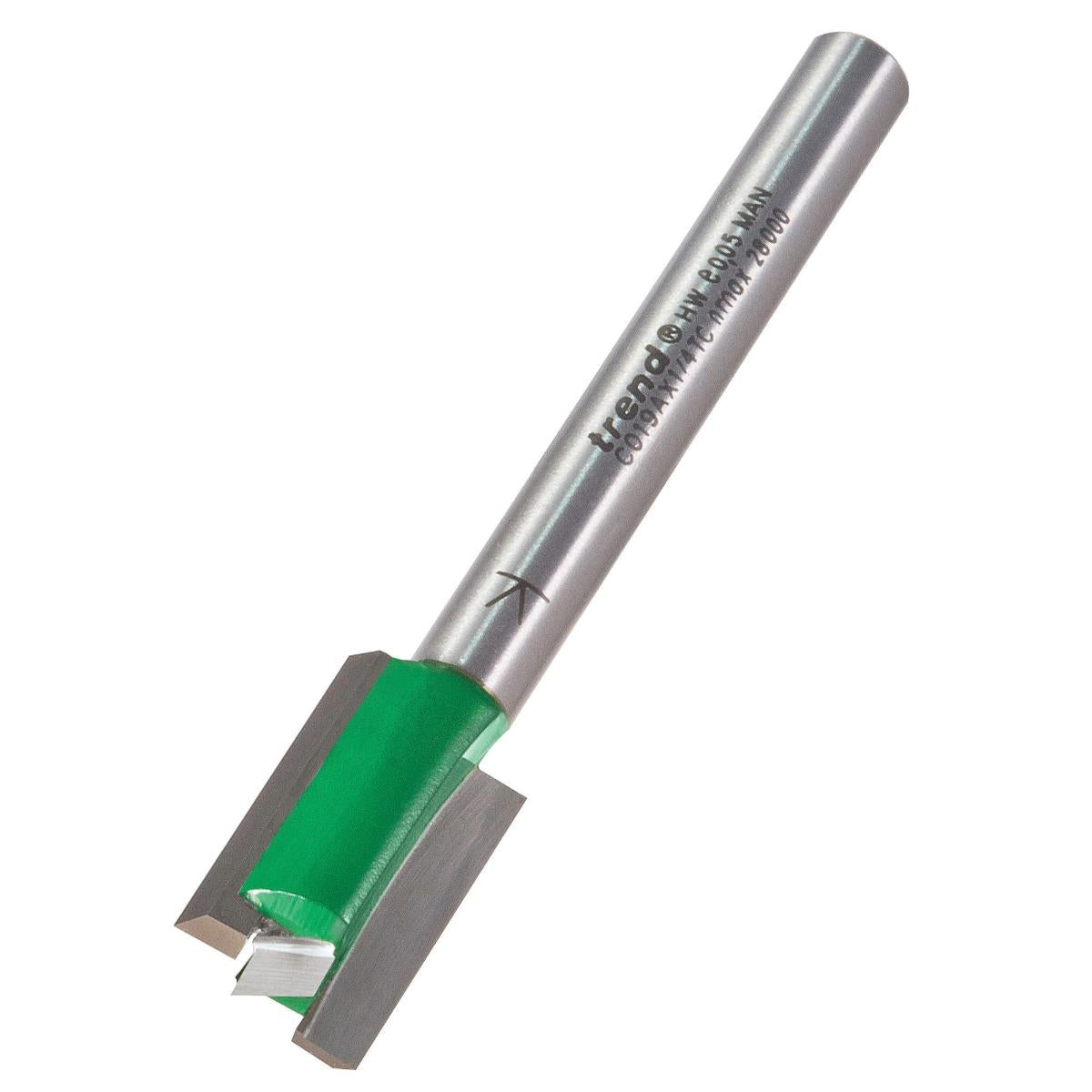 Trend C019AX1/4TC 12mm x 19mm 1/4" Two Flute Cutter