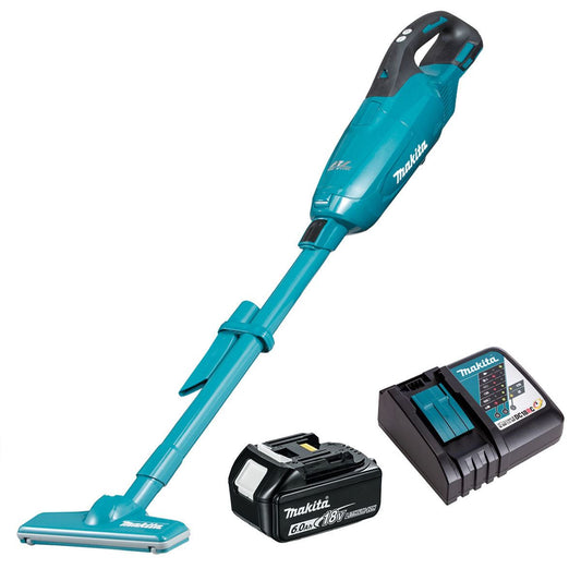 Makita DCL282FZ 18V LXT Brushless 500ml Vacuum Cleaner with 1 x 6.0Ah Battery & Charger