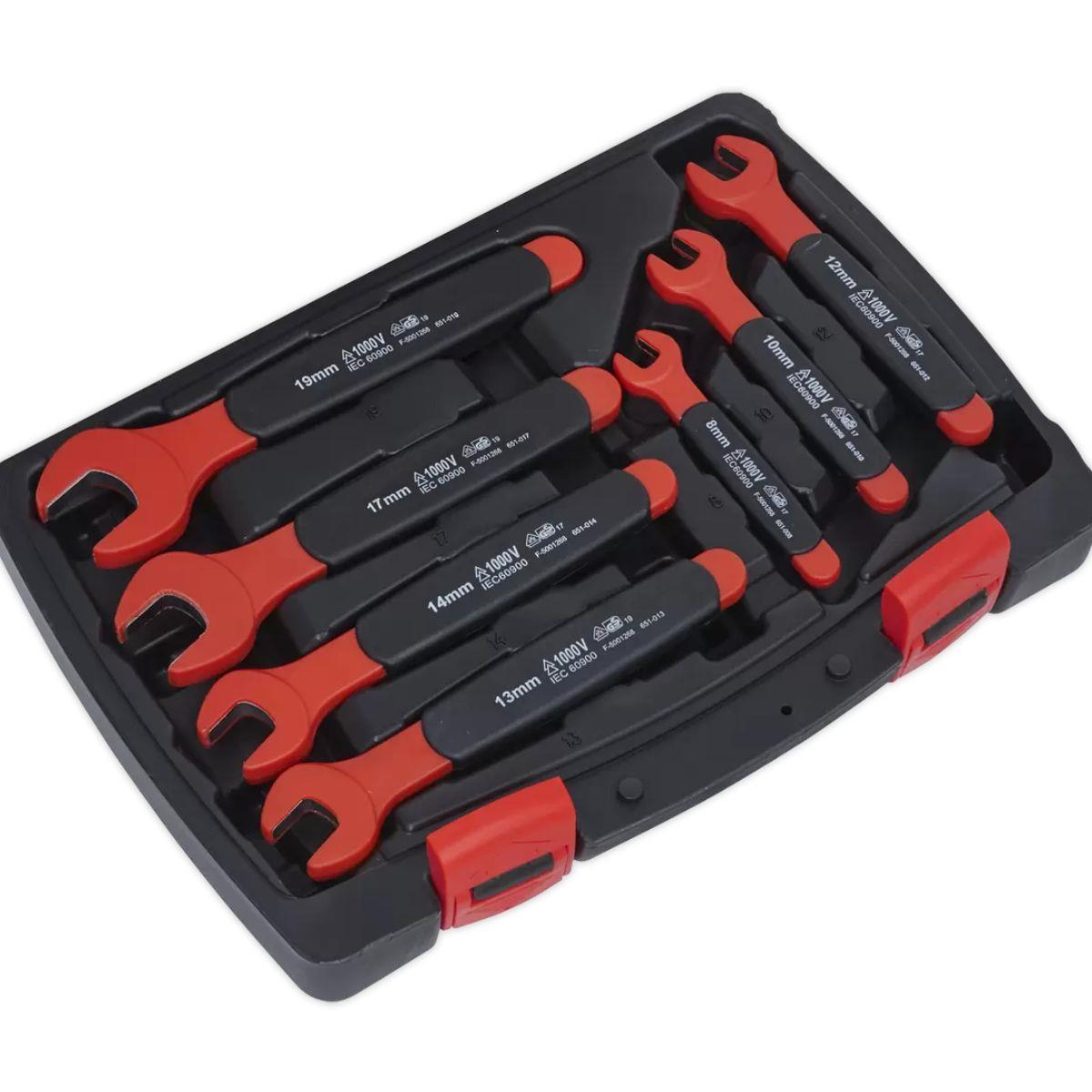 Sealey AK63171 Insulated Open-End Spanner Set 7pc VDE Approved