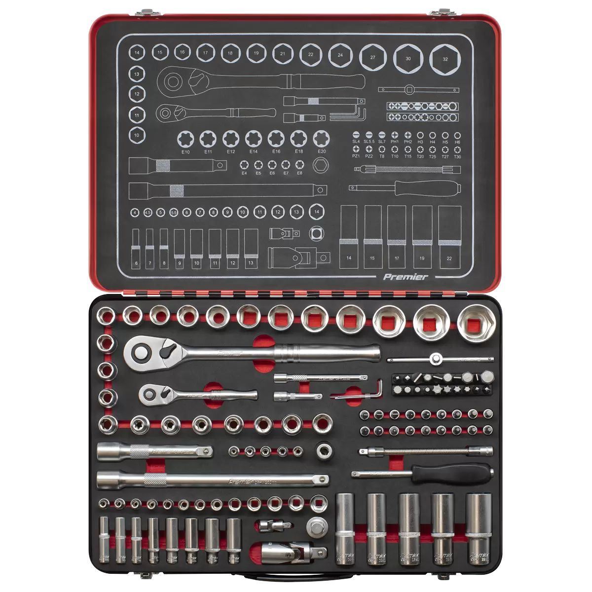 Sealey AK7926 Socket Set Drive 1/4