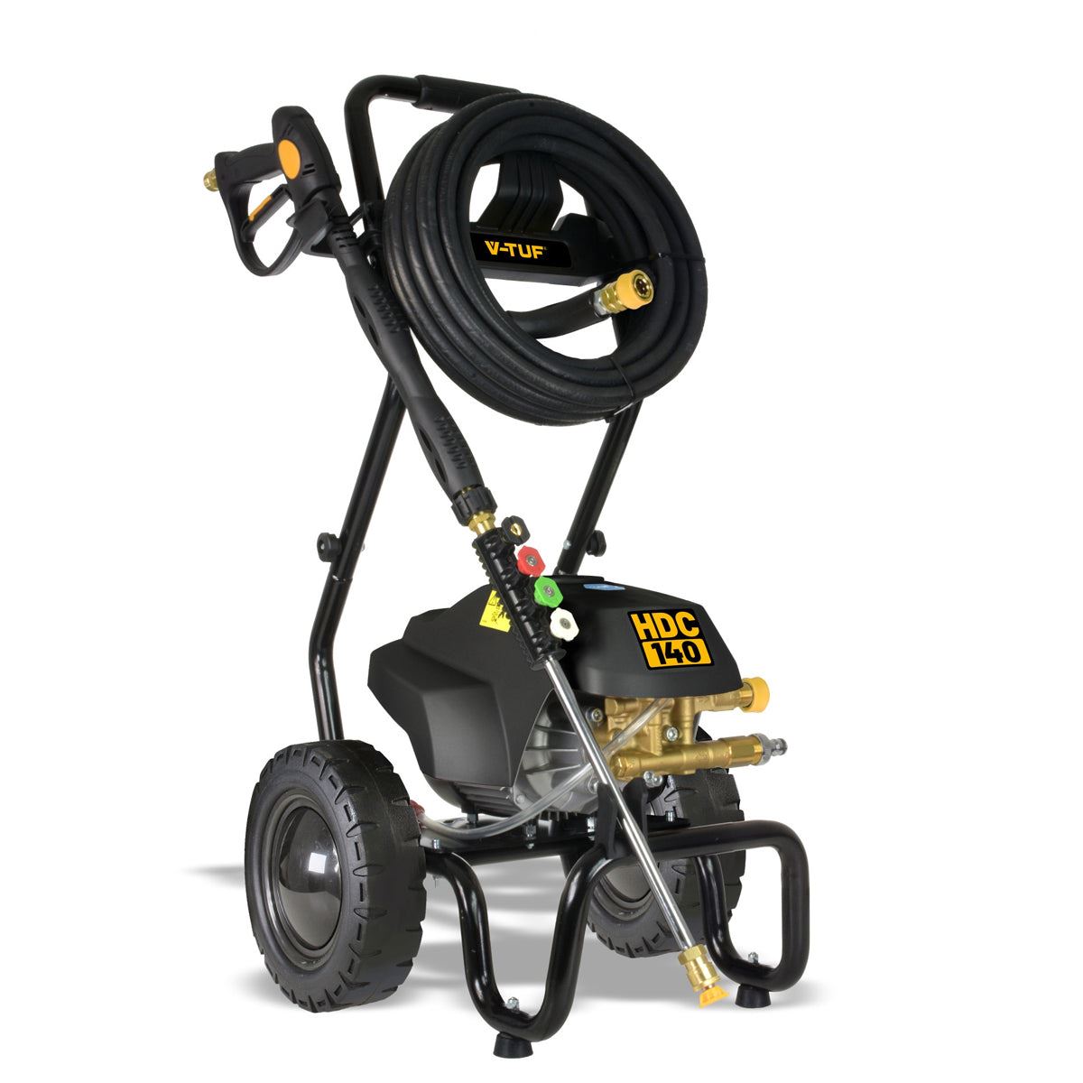 V-TUF HDC140-240V 8L/min Professional Cold Electric Site Pressure Washer with Cage Frame 2030psi & 140Bar