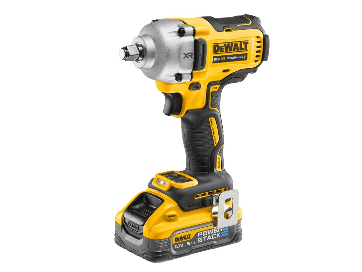 DeWalt DCF891H2T-GB 18V XR Brushless 1/2'' Impact Wrench with 2 x 5.0Ah Battery Charger & Case