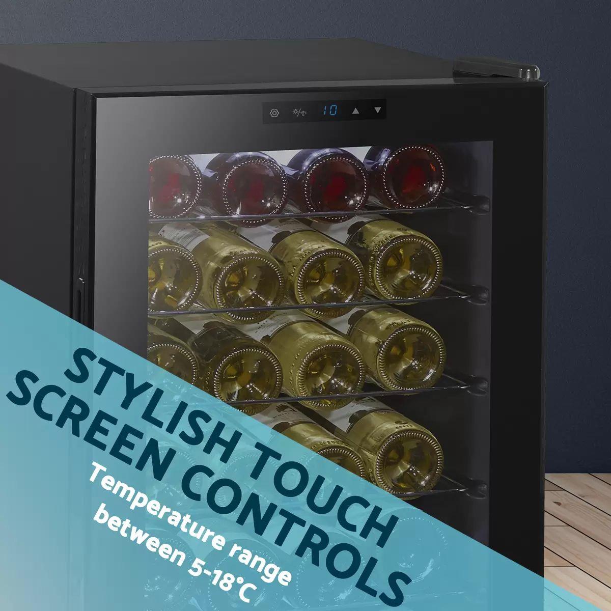 Sealey DH10 Baridi 28 Bottle Tabletop Wine Fridge & Cooler 430 x 450 x 840mm 240V
