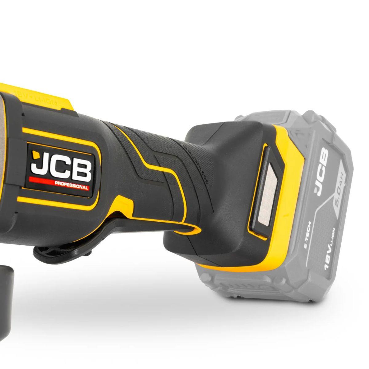 JCB-18PKIT-8 Pro 18V Combi Drill, Impact Driver, Circular Saw, Angle Grinder & Jigsaw With 2 x 2Ah & 2 x 5Ah Batteries & Dual 4.5A Fast Charger In Soft Tool Bag