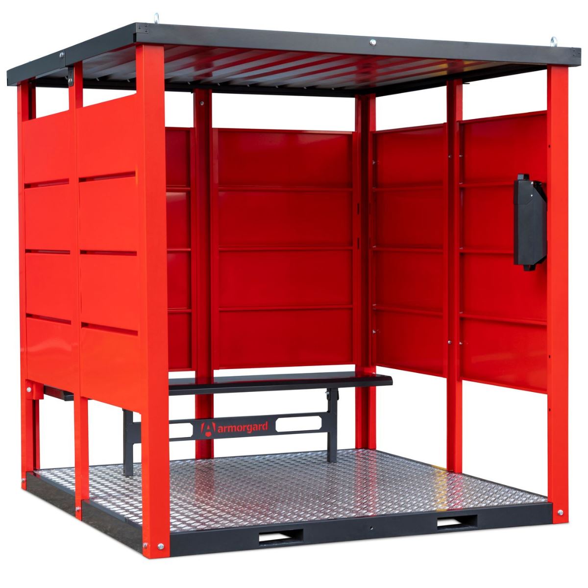 Armorgard FR200-S Flat Packed Smoking Shelter with Bench 2100mm x 245mm x 2110mm Safe Smoking Areas