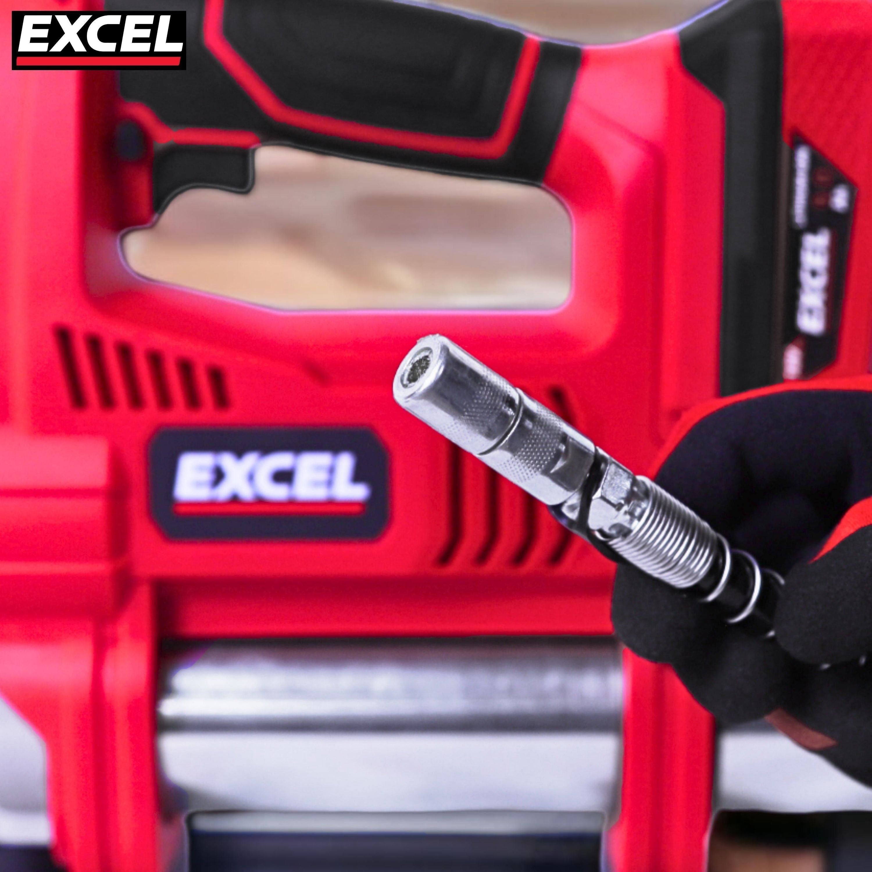 Excel 18V Cordless Grease Gun with Adaptor for Makita Battery
