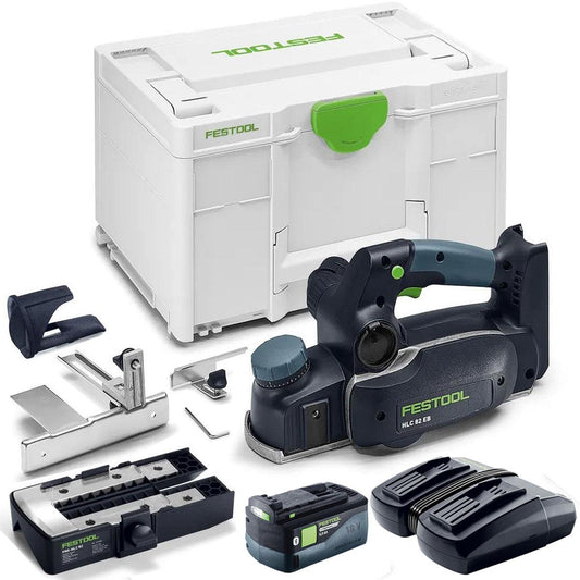 Festool HLC 82 EB-Basic-Set 18V Brushless Planer 578600 with 1 x 5.0Ah Battery & Accessories Set