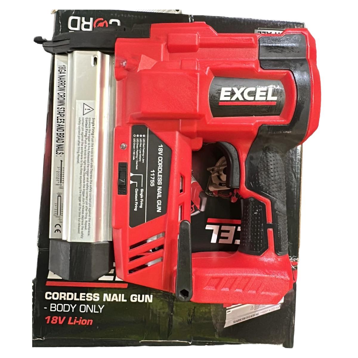 Excel 18V Cordless Second Fix Nailer (Battery & Charger Not Included) Item Condition Used