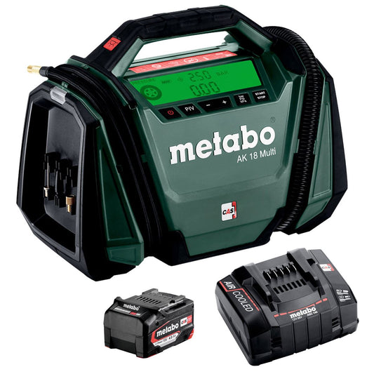 Metabo AK 18 Multi 18V Multi-Function Inflator with 1 x 4.0Ah Battery & Charger