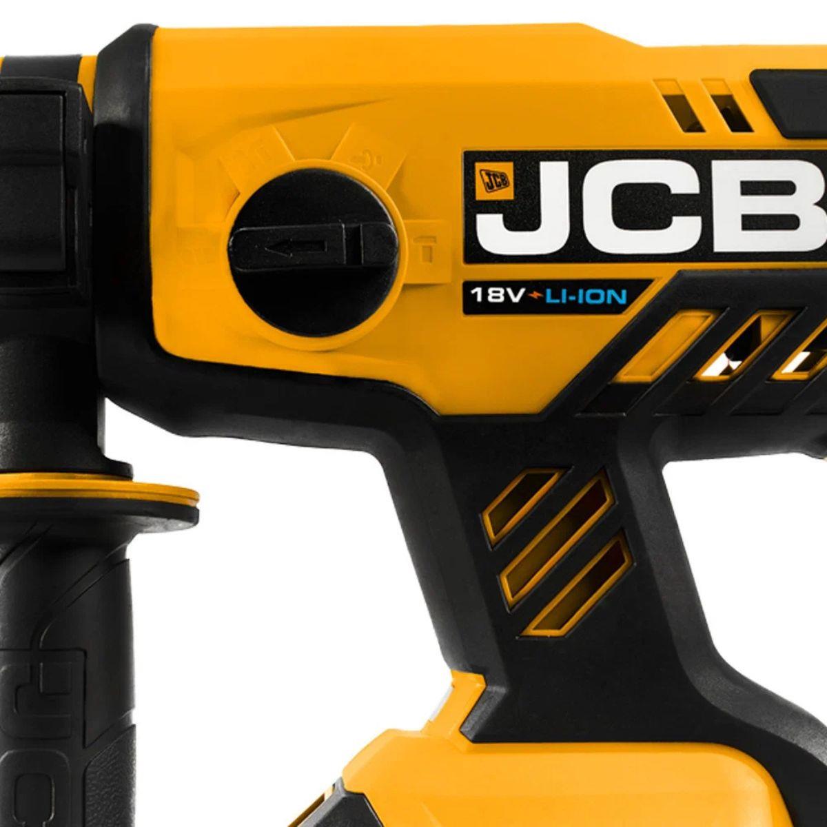 JCB 21-18BLRH-B 18V 1.7J Brushless SDS Rotary Compact Hammer Drill With 4 x SDS Bits, Keyless and SDS Plus Chuck Body Only