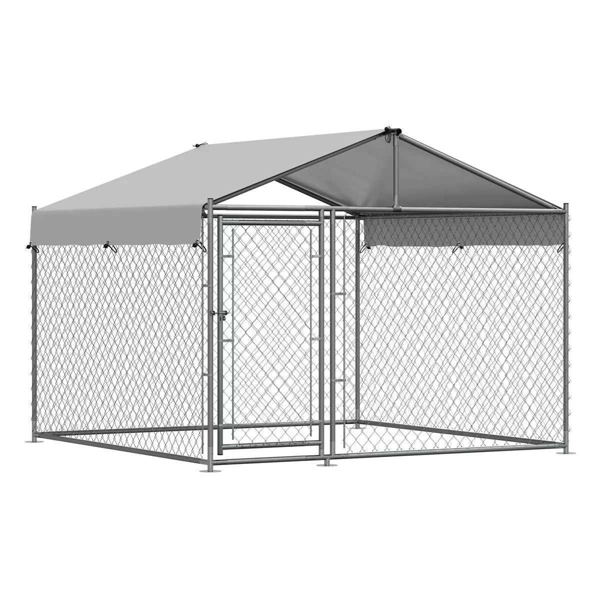 Sealey DG281 Dellonda 2 x 2 x 1.5m Dog Kennel, Galvanized Steel, Roof Cover & Chain Link Fencing