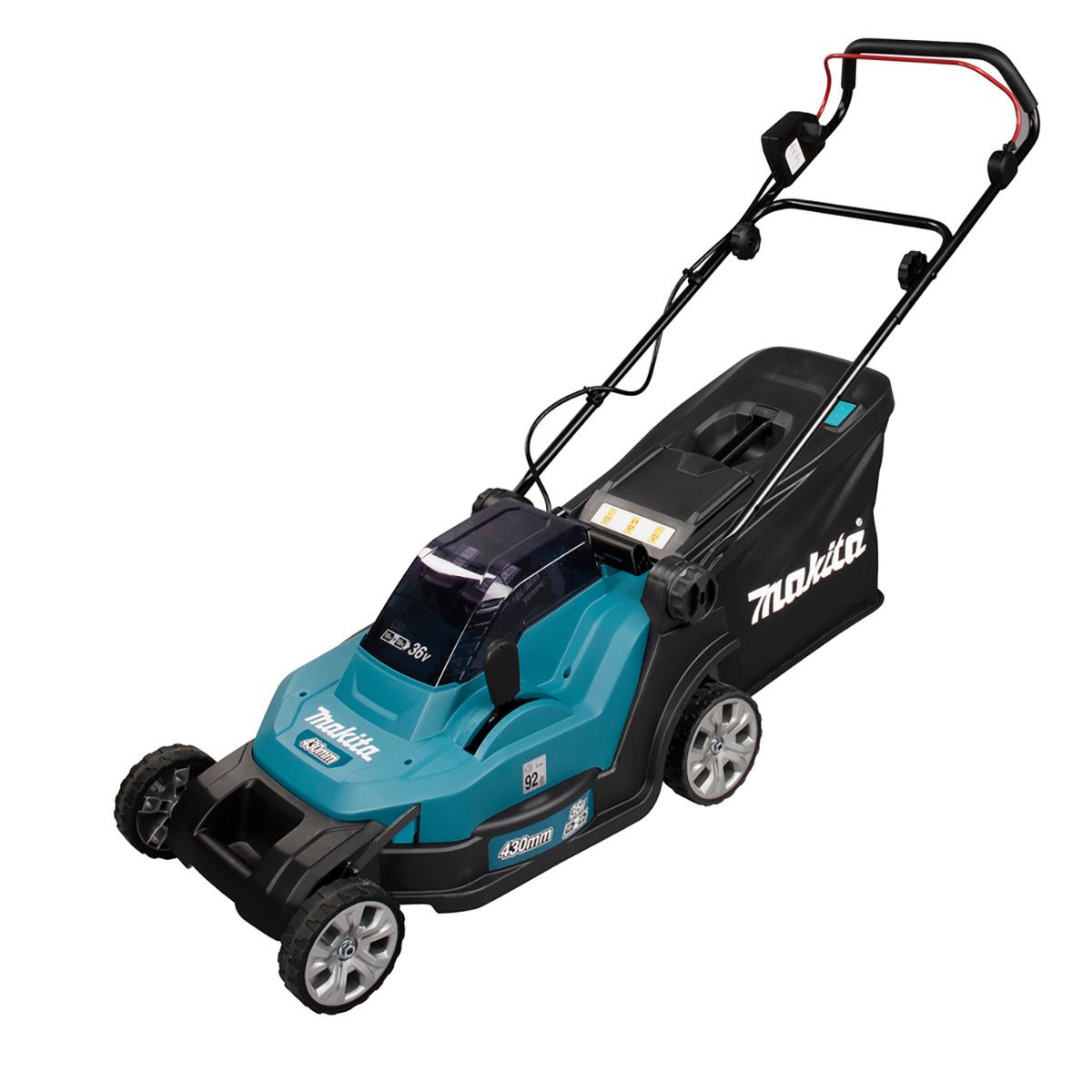 Makita DLM432PT2 36V LXT Cordless 43cm Lawn Mower With 2 x 5.0Ah Batteries & Charger