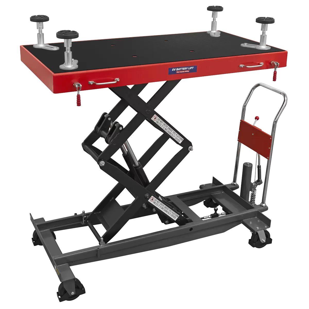 Sealey EVBT1000 EV High Lift EV Battery Lift/Hydraulic Platform Truck 1000kg Capacity