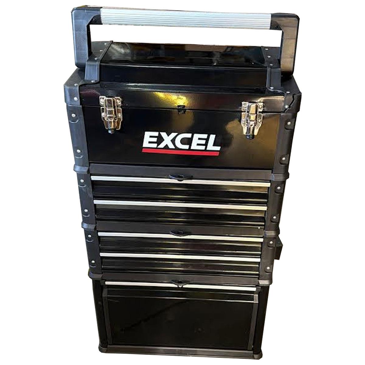 Excel Mobile Cabinet Tool Storage Box 4 Drawer Garage Tool Chest with Wheel Item Condition Box Opened Never Used
